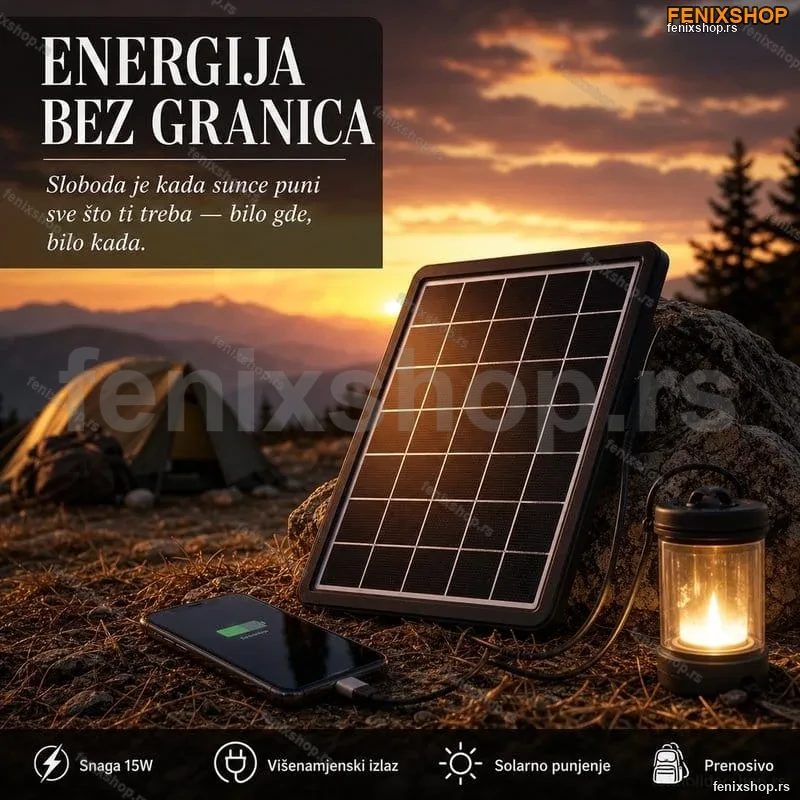 Univerzalni solarni panel punjač 15w Univerzalni solarni panel punjač 15w