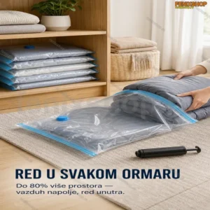 Vakum Vrećice za Uštedu Prostora sa Ručnom Pumpom