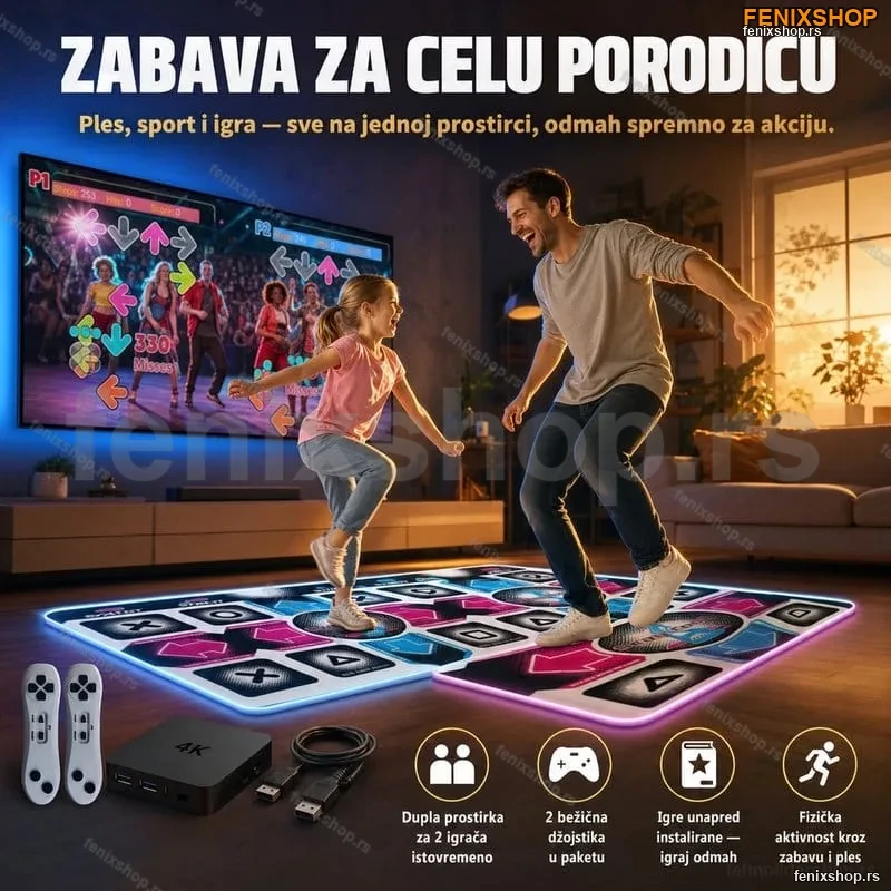 Velika Dupla Prostirka za TV Gaming - Kompletan paket za zabavu! Velika Dupla Prostirka za TV Gaming - Kompletan paket za zabavu!