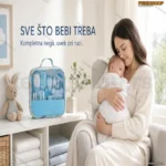 Veliki Baby Set za Negu i Higijenu Bebe sa Torbicom – Plavi