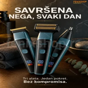 VGR V-366 Muški Set za Negu 3u1 sa Zamenljivim Glavama
