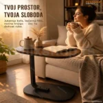 Višenamenski C Stočić – Kompaktni Pomoćni Sto za Dnevnu i Spavaću Sobu