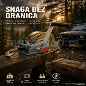 Vitlo sa Sajlom Čekrk 910 kg – Ručni Uređaj za Teška Dizanja