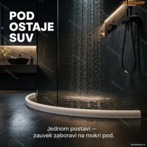 Vodootporna silikonska barijera za tuš kabinu — sprečava razlivanje vode