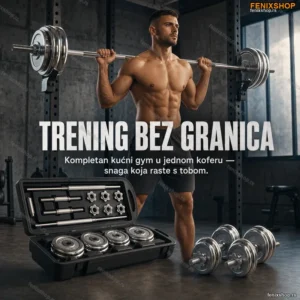 YORK Podesivi Tegovi i Bučice 50kg sa Šipkom – Set za Kućni Trening