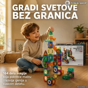 3D magnetne kocke za decu – set od 164 dela