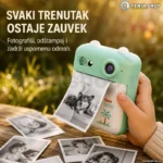 Dečji fotoaparat dinosaurus 24MP sa termalnim štampačem