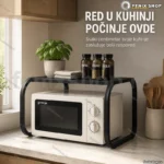 Metalna kuhinjska polica jedan nivo iznad mikrotalasne 53 cm