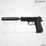 Airsoft pištolj C19 sa prigušivačem — metalni