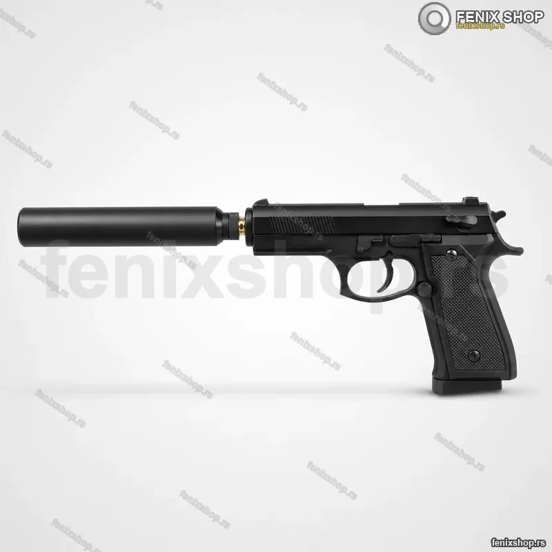 Airsoft pištolj C19 sa prigušivačem — metalni Airsoft pištolj C19 sa prigušivačem — metalni