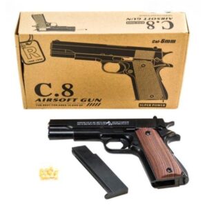 Airsoft pištolj C8 — replika Kolt 1911, 6 mm, 335 g