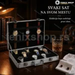 Aluminijumski kofer za satove sa 24 meka ležišta