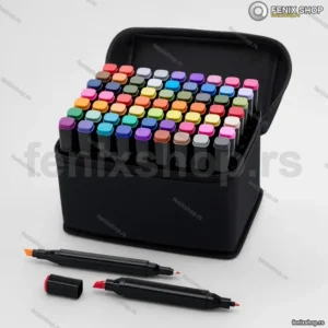 Dvostrani Flomasteri Set 48 Komada – Tanki i Debeli Vrh
