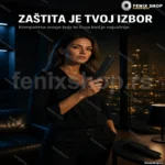 Elektro šoker JSJ-802 sa sirenom, LED lampom, futrolom i punjačem
