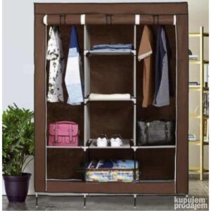 Garderober platneni 88130 — ormar sa metalnom konstrukcijom 130x45x175 cm