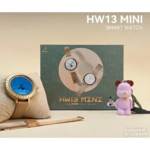 HW13 Mini ženski okrugli pametni sat sa dva kaiša i privescom