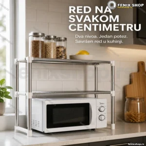 Inox polica na dva nivoa podesiva za mikrotalasnu rernu