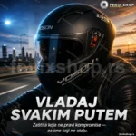 Integralna moto kaciga YOSON GS Energy dupli vizir mat crna