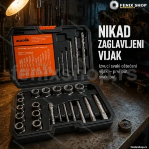 Komplet ekstraktora za vijke i matice — 48 delova