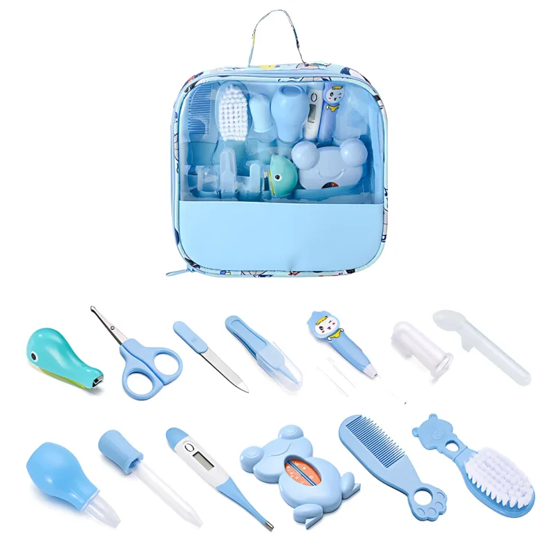 Komplet za negu bebe 13 u 1 sa praktičnom torbicom set za bebe - u upotrebi
