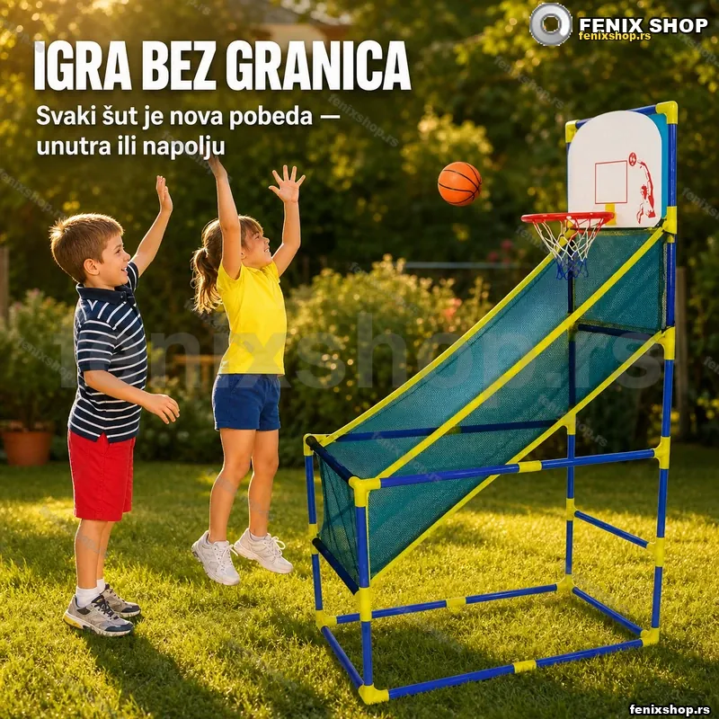 Košarkaški arkadni set za decu — igra unutra i napolju Košarkaški arkadni set za decu — igra unutra i napolju