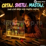 LED tabla za crtanje sa svetlećim efektom u bojama