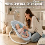 Ležaljka za bebe sa muzikom, lukom i visecom igračkom