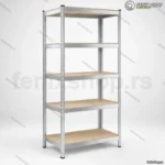 Metalna Montažna Polica 180×90×45 cm – 5 Nivoa, Nosivost 265 kg