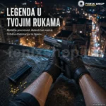 Metalni airsoft pištolj — replika Desert Eagle, 6 mm