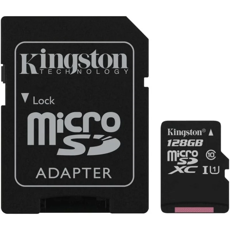 MicroSD memorijska kartica 128 GB klase 10 sa SD adapterom microSD 128 GB - u upotrebi