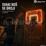 Mini košarkaški koš sa elektronskom tablom i brojačem poena