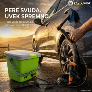 Mobilni perač za auto 12V — rezervoar 18 L i crevo 7 m
