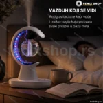 Ovlaživač vazduha s antigravitacionim kapima i LED prstenom