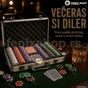 Poker set 300 žetona u aluminijumskom koferu