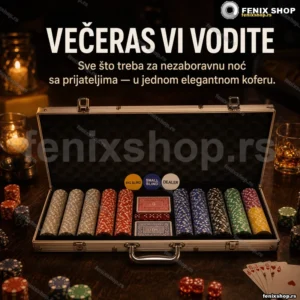 Poker set 500 žetona sa dva špila i aluminijumskim koferom
