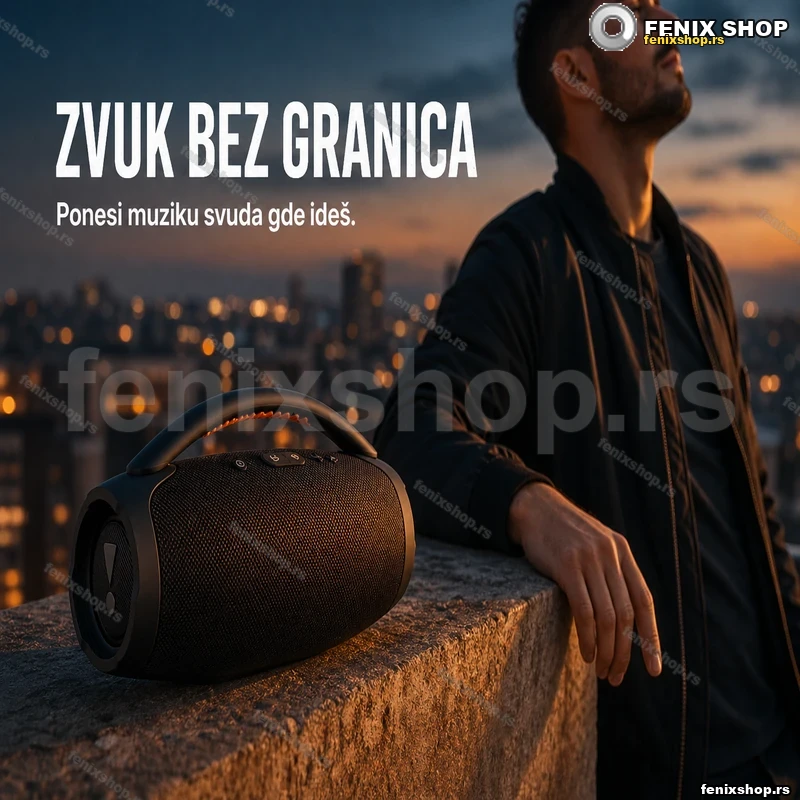 Prenosivi bežični zvučnik Boom Box 3 sa jakim basom Prenosivi bežični zvučnik Boom Box 3 sa jakim basom