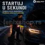 Prenosni jump starter 600A sa kompresorom za gume