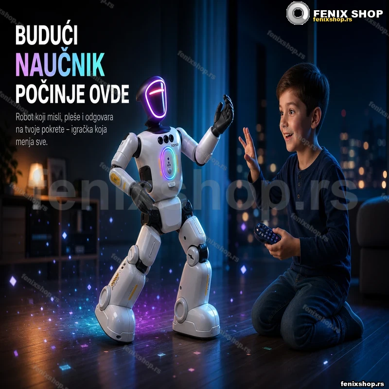 Robot igračka na daljinski upravljač sa LED svetlima Robot igračka na daljinski upravljač sa LED svetlima