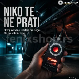 Ručni detektor GPS lokatora, kamera i prislušnih uređaja