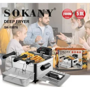 Sokany friteza na ulje 5 L — čelična, za kuću i restoran