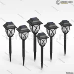 Solarne baštenske LED lampe za dvorište – set od 6 komada