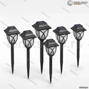 Solarne baštenske LED lampe za dvorište – set od 6 komada