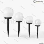 Solarne lampe za dvorište i baštu set 4 komada