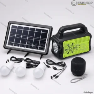 Solarni sistem sa akumulatorom +USB BT zvučnik +3 sijalice