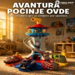 Toranj sa rotirajućim svetlom, muzikom i figurama pasa-spasilaca