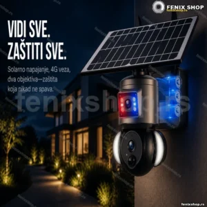 UBOX dvostruka solarna 4G kamera sa rotirajućim objektivom