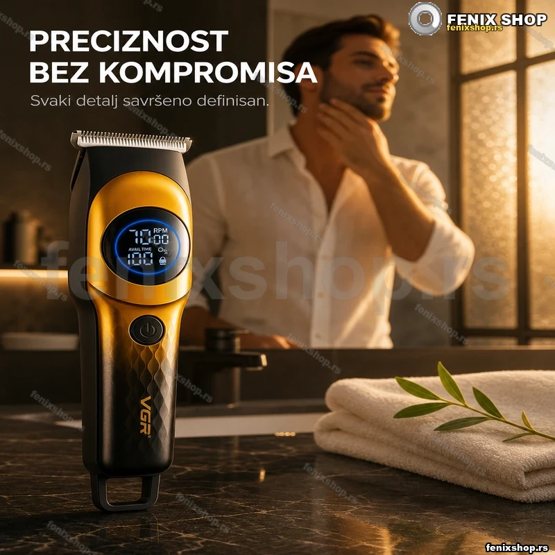 VGR V-966 bežični trimer za kosu i bradu sa LED ekranom VGR V-966 bežični trimer za kosu i bradu sa LED ekranom