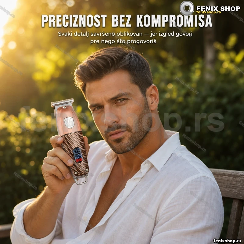 VGR V-967 bežični trimer za bradu i kosu sa LED ekranom VGR V-967 bežični trimer za bradu i kosu sa LED ekranom