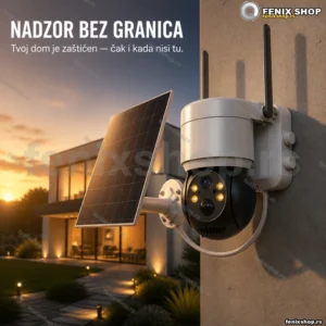 Wi-Fi kamera Q6 sa solarnim napajanjem i rotacijom — iCSee