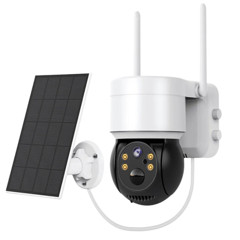 Wi-Fi kamera Q6 sa solarnim napajanjem i rotacijom — iCSee solarna Wi-Fi kamera Q6 - prednja strana
